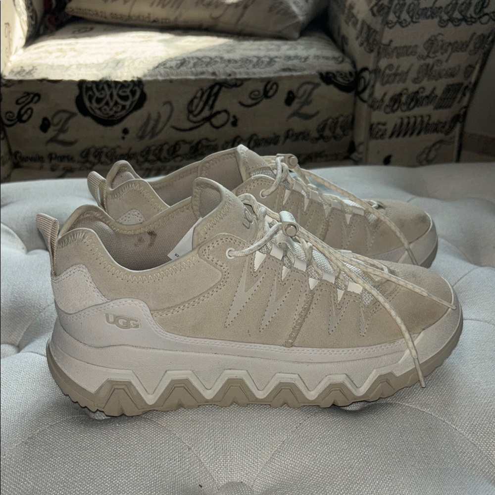 UGG Cream and Tan Sneakers